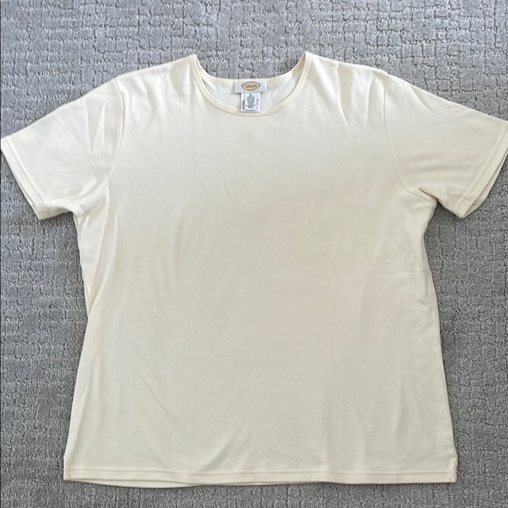 Beautiful Talbots Cream T-Shirt